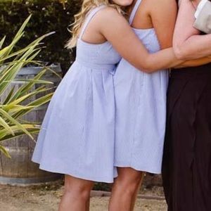 One shoulder seersucker cotton dress from Thread